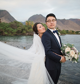 Doctor Liang and his wife at their wedding