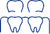 Drawing of multiple missing teeth replacement