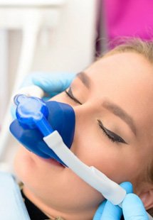 a patient undergoing sedation dentistry