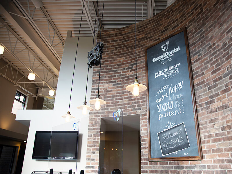 Dental office reception area