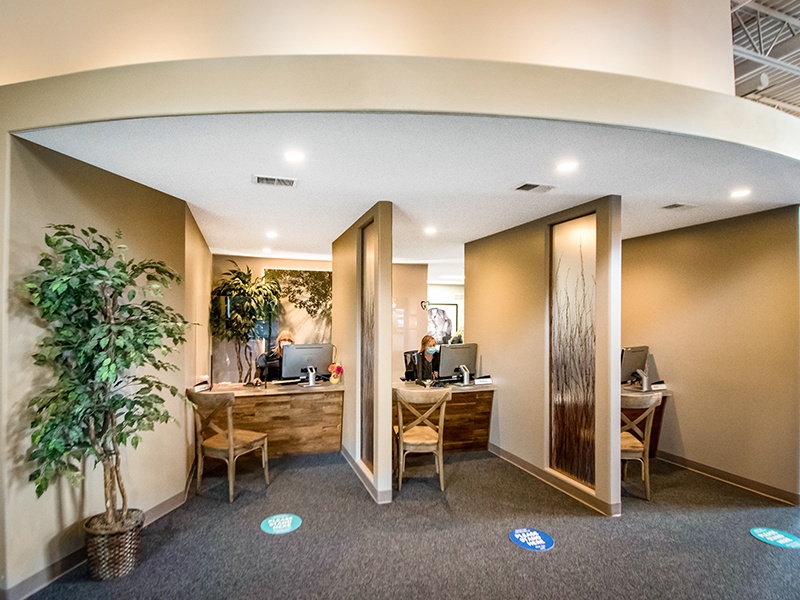 Front desk in Channahon dental office