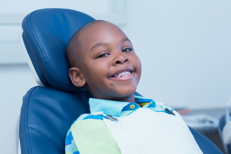 little boy in the dentist’s chair